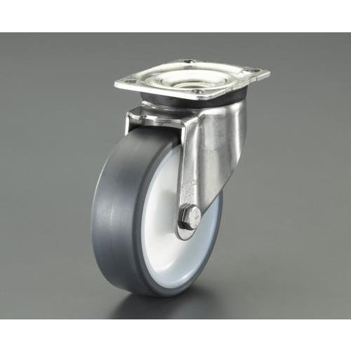 【SALE価格】エスコ (ESCO) EA986LH-125A 125mm キャスター(自在金具・ステンレス製) EA986LH-125A