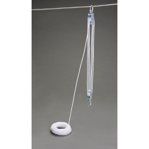 エスコ (ESCO)  100kg ロープホイスト(φ5mmx19.5mロープ/リング) EA987CH-11 (2個セット) | 