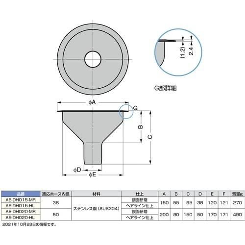 SUGATSUNE (210026557)ステンレス鋼製 飲み残し投入口 ( AE-DH015-HL