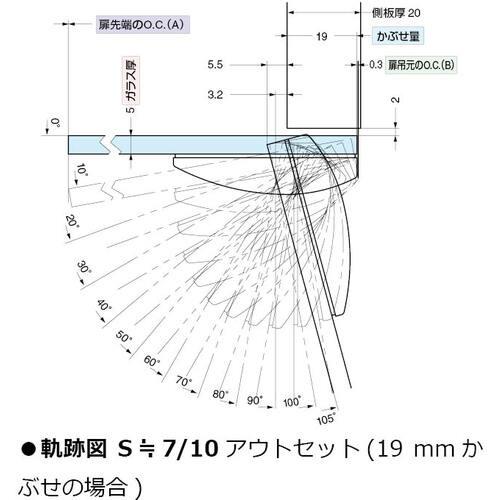 SUGATSUNE (160043724)/ガラス扉用フェイスプレート ( GH-360FP-GP ) スガツネ工業(株) |  | 02