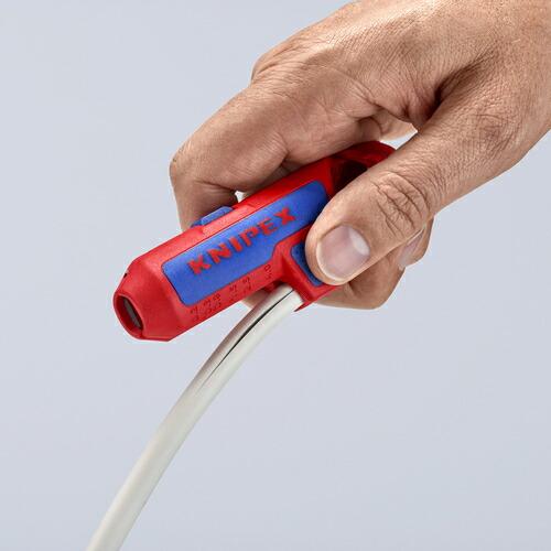 KNIPEX 汎用ケーブルストリッパー エルゴストリップ(右利き用) ( 1695-01SB ) KNIPEX社 |  | 04