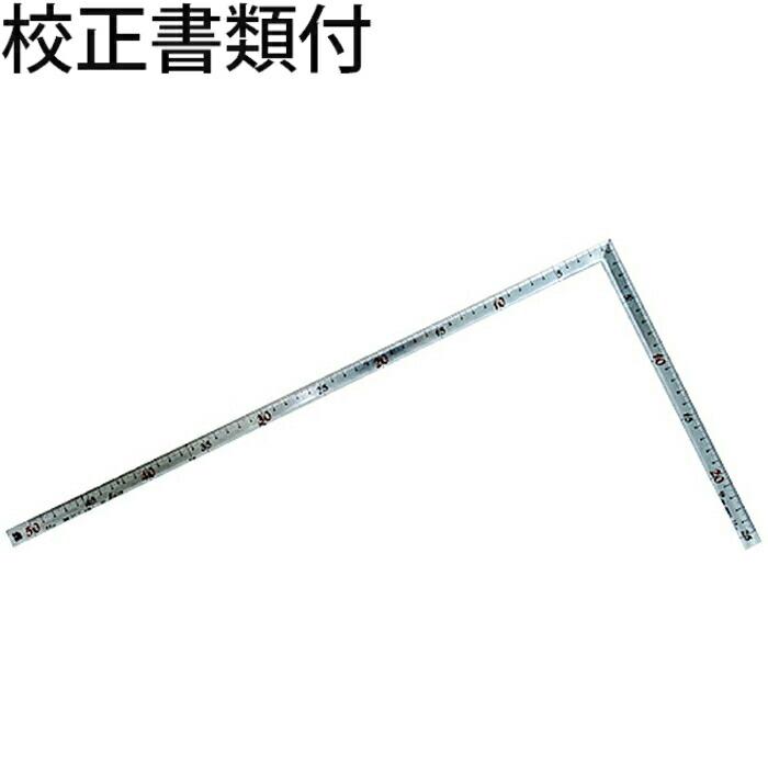 シンワ測定　曲尺高級角厚　シルバー５０cm　裏面角目　匠甚五郎しなやか　ＪＩＳ　校正証明書+トレサビリティ体系図　【10876】 | 