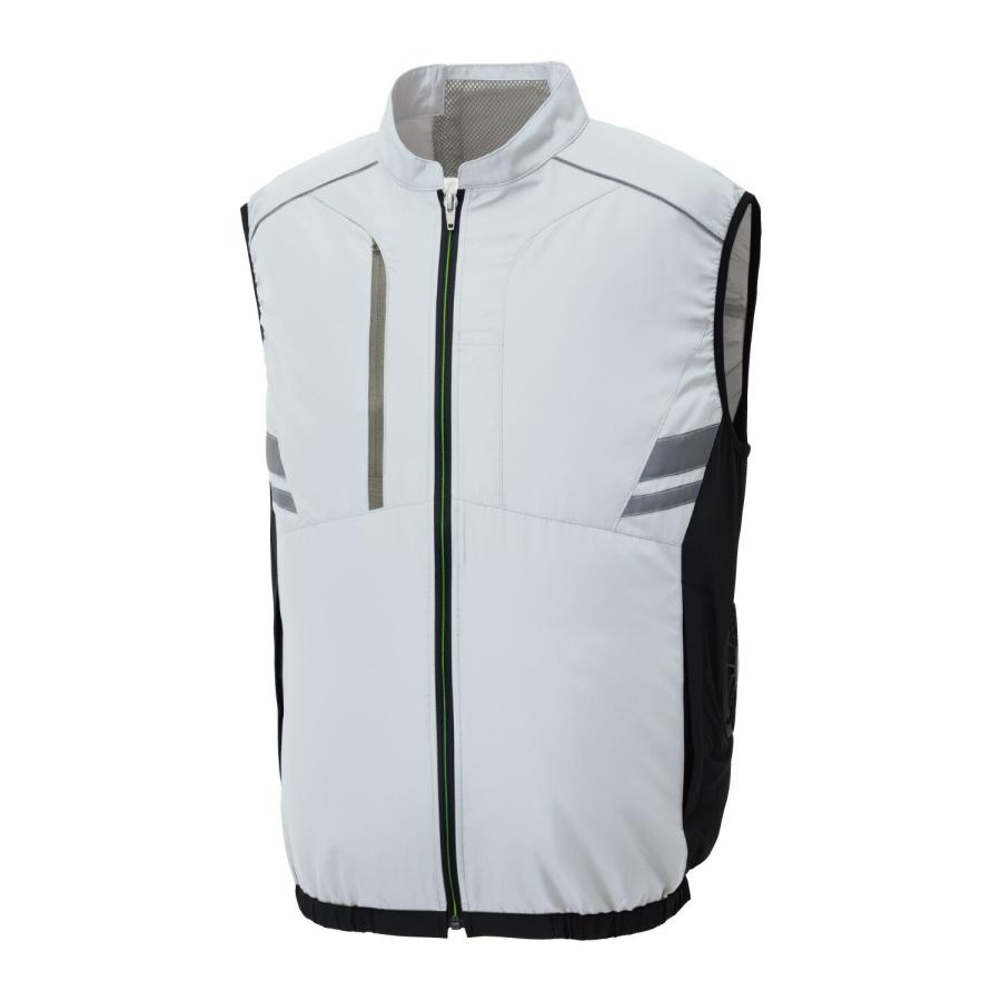 空調風神服　ベスト　S シルバー サンエス 空調風神服R ベスト ( KF92322+6シルバー+LL ) : ORANGE TOOL