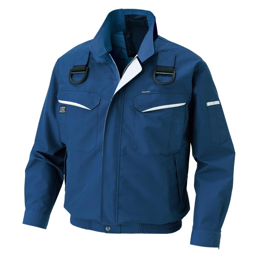 サンエス　空調風神服Rフルハーネス用長袖ブルゾン+デバイスセット　 ( KF90470G+3ネイビー+LL + RD9291J + RD9210HN ) | 