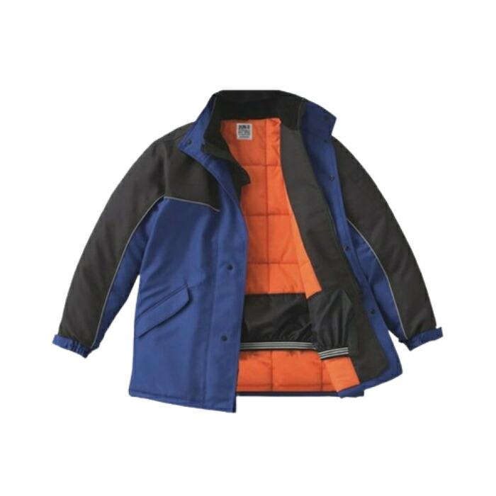 サンエス　冷凍倉庫用防寒コート　-40℃　ブルー/4Lサイズ ( BO8001 4ブルー 4L ) | 