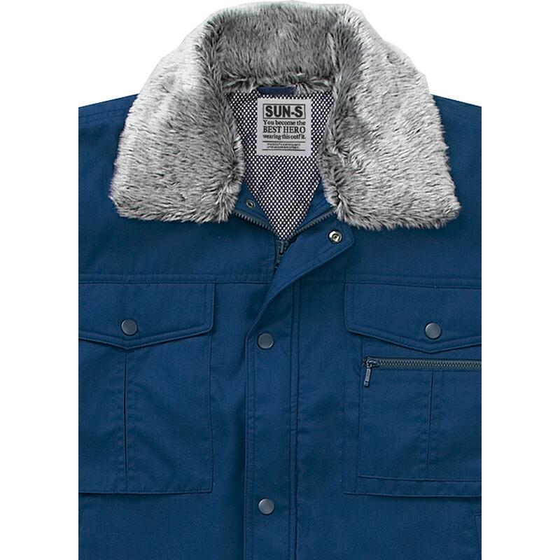 サンエス　防寒ブルゾン　ネイビー/LLサイズ ( BO851 3ネイビー LL ) | 