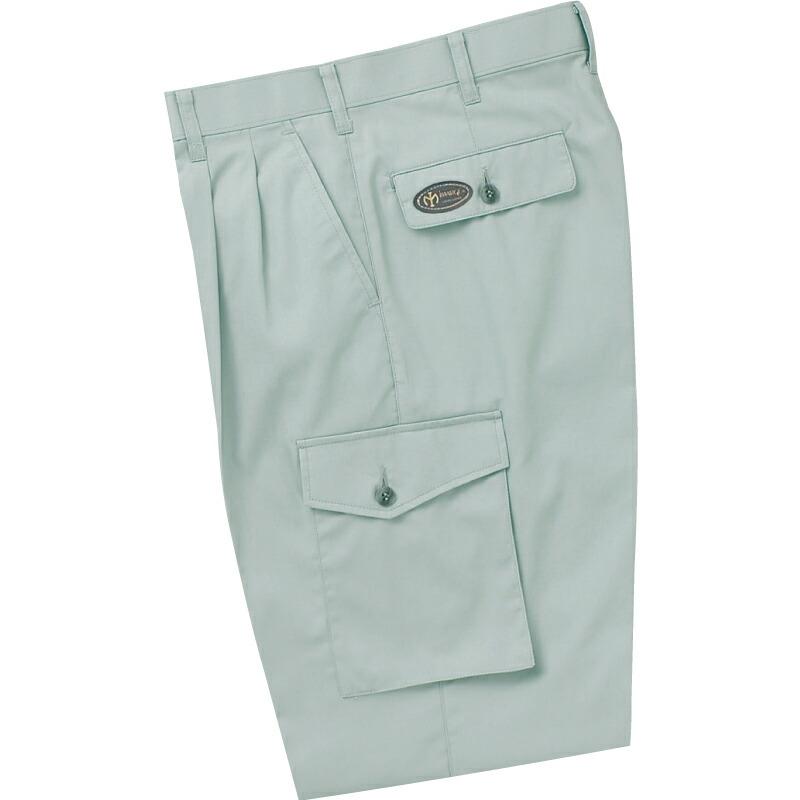 サンエス　ツータックカーゴパンツ　モスグリーン/73サイズ ( WA2550 7モスグリーン 73 ) | 