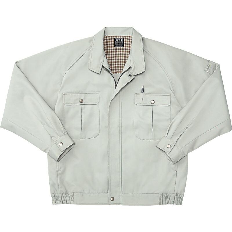 サンエス　ラグラントリカット長袖ブルゾン　アイボリー/Lサイズ ( WA3200 2アイボリー L ) | 