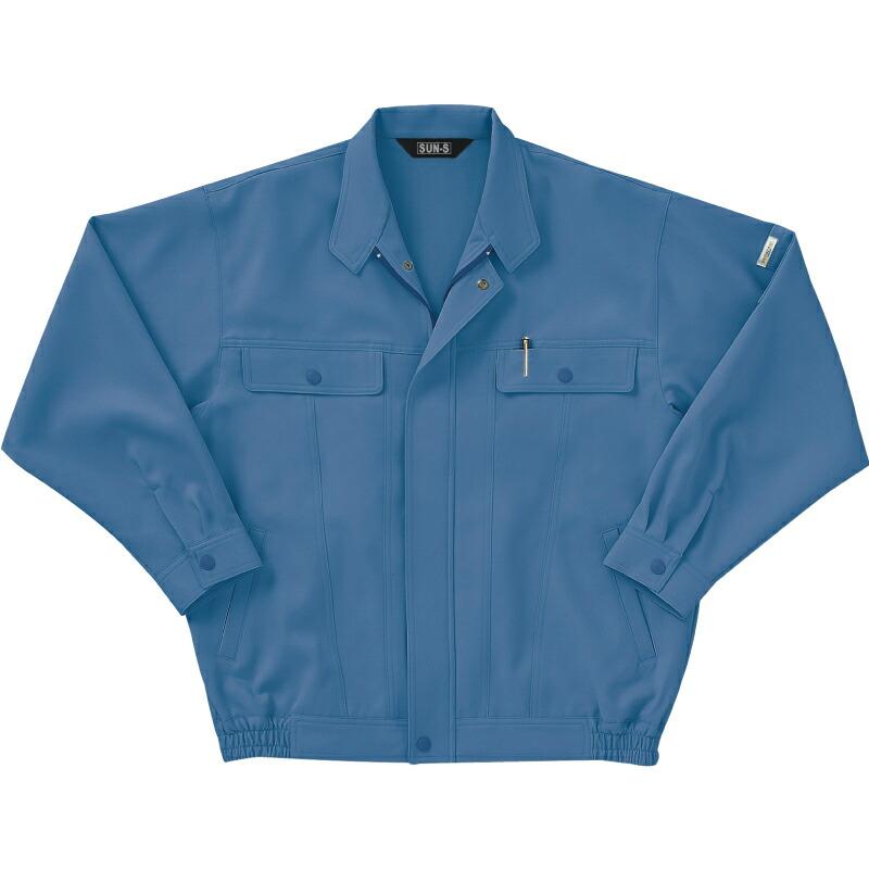 サンエス　長袖ブルゾン　ブルー/Mサイズ ( WA3800 4ブルー M ) | 