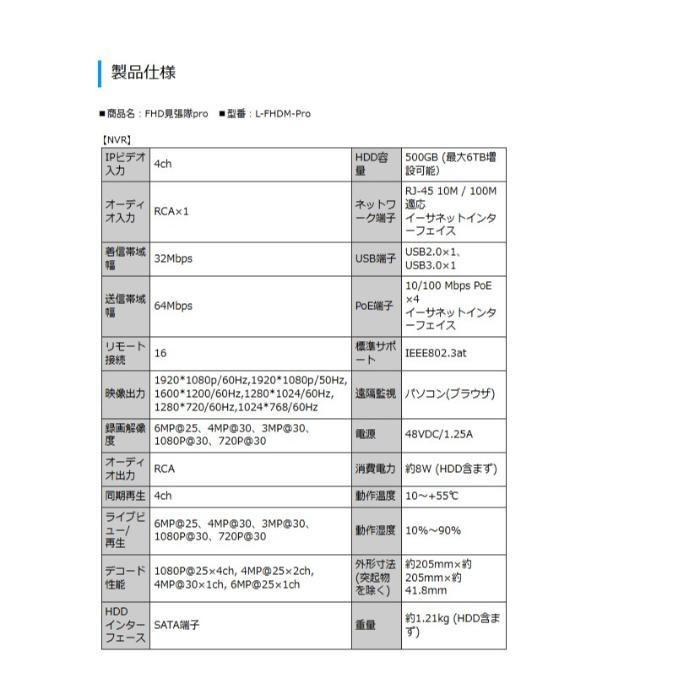 レッツ・コーポレーション FHD見張隊pro業務用防犯カメラ ( LFHDM-Pro ) |  | 05