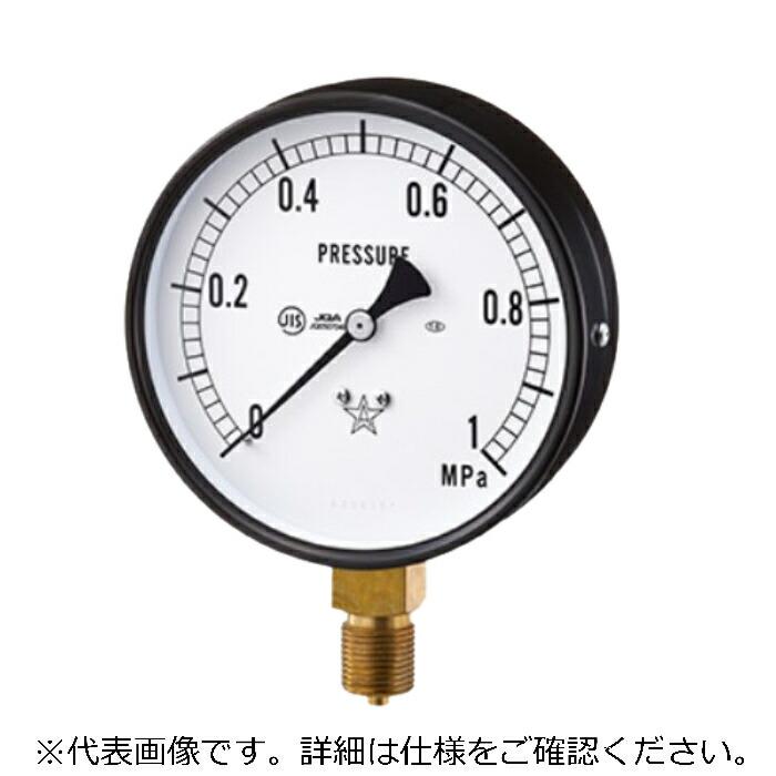 右下精器 汎用圧力計(スターゲージ ( BT3/8-75X0.1MPA ) | 