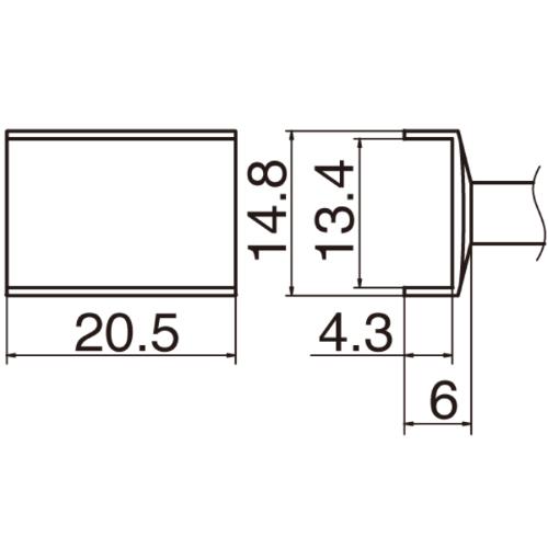白光　こて先 トンネル 13.4MMX20.5MM ( T12-1009 ) |  | 01