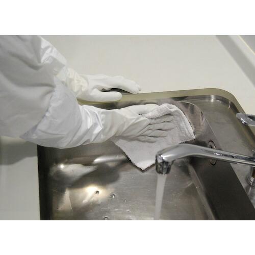 SHOWA 腕カバー付手袋薄手 No240 ホワイト Mサイズ ( NO240-MW )  ( F7O23 ) |  | 05