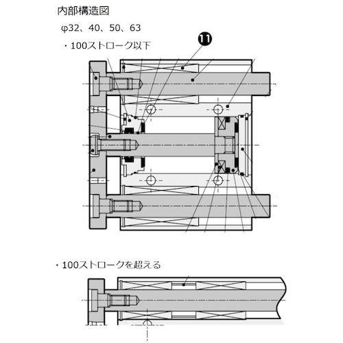 CKD ガイド付きシリンダ ころがり軸受 ( STG-B-40-175-T2V-R ) ( L6K88 )_1