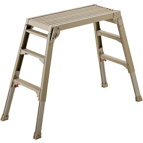 ハセガワ 脚部伸縮式足場台(サンドベージュ)  ( DRS-0780C(BE) ) |  | 02