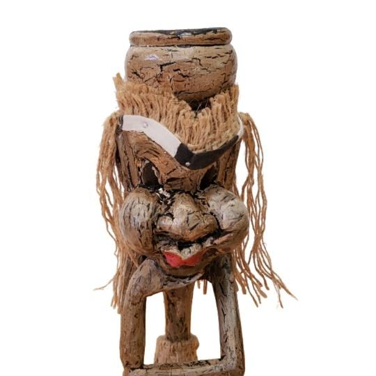 民族 古代人形 木製置物 民族人形 バリ木彫り アジアン雑貨 :10000480 