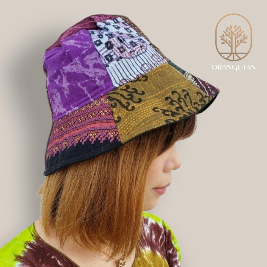 レディース帽子 コットン パッチワーク 女性用 コーデ タイ アジアン帽子 バケットハット Orangutan オランウータン 通販 Yahoo ショッピング