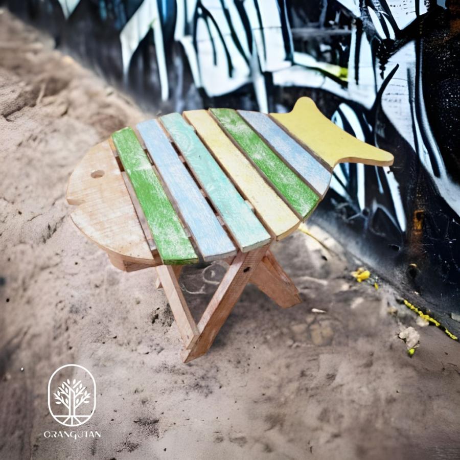 椅子 チェアー 飾り椅子 魚 折り畳み式 木製チェアー アジアンインテリア さかな Orangutan オランウータン 通販 Yahoo ショッピング