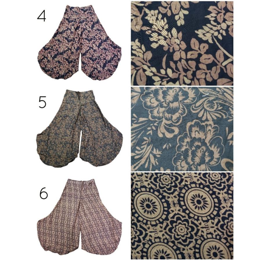 和柄 ガウチョパンツ ワイドパンツ レーヨンパンツ スカンツ エスニック アジアンファッション ガウチョパンツ Orangutan オランウータン 通販 Yahoo ショッピング