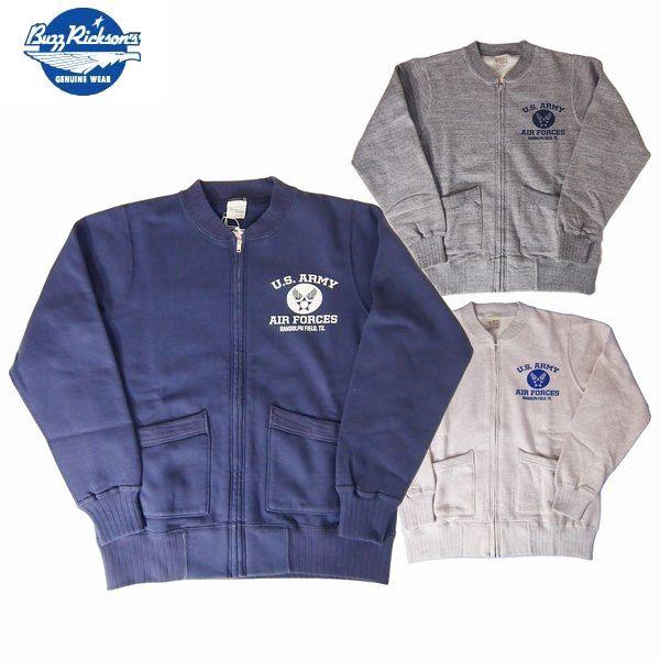 BuzzRickson's/バズリクソンズ　 セットインZIPスウェットシャツ「U.S.ARMY AIR FORCE」 Mサイズ　3カラー　送料無料 | BUZZ RICKSON'S