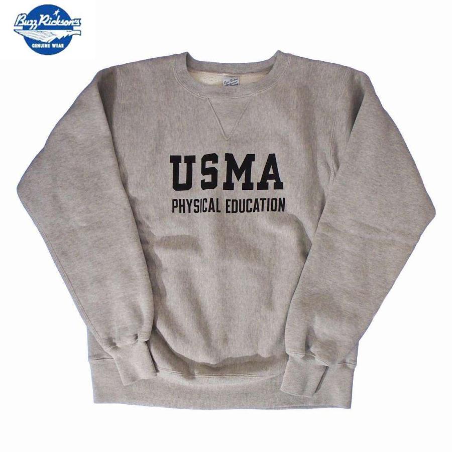 BuzzRickson's/バズリクソンズ 　セットインクルースウェット「USMA」　　 Mサイズ　Hグレー　送料無料 | BUZZ RICKSON'S