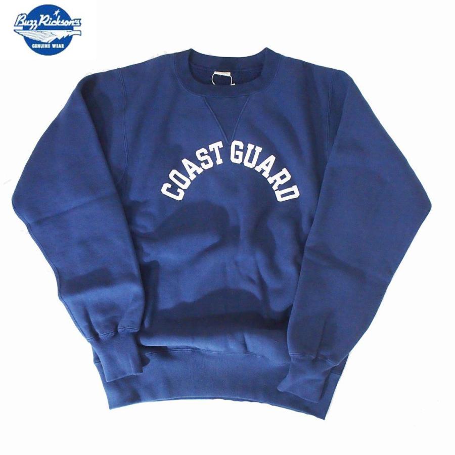 BuzzRickson's/バズリクソンズ HORIZONTAL KNITTINGスウェット「COAST GUARD」　　　 Mサイズ　ネイビー　送料無料 | BUZZ RICKSON'S