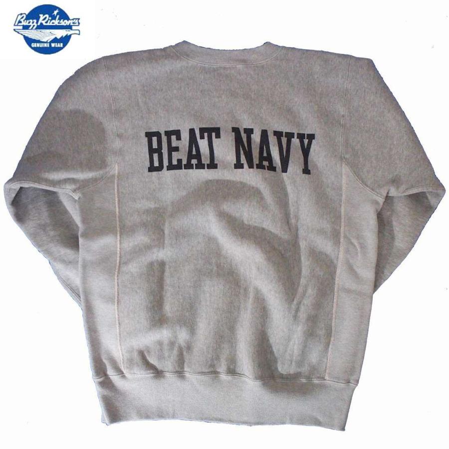 BuzzRickson's/バズリクソンズ HORIZONTAL KNITTINGスウェット「GO ARMY BEAT NAVY」　　　 Mサイズ　Hグレー　送料無料 | BUZZ RICKSON'S | 01