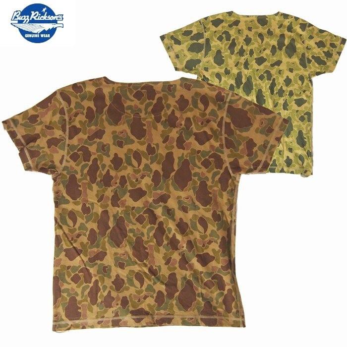 BuzzRickson's/バズリクソンズ S/S Tシャツ　ビンテージ　スラブ　ヘンリーネックTシャツ　「フロッグスキンパターン」2カラー　 Mサイズ | BUZZ RICKSON'S | 01