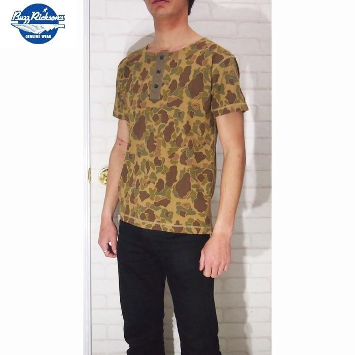 BuzzRickson's/バズリクソンズ S/S Tシャツ　ビンテージ　スラブ　ヘンリーネックTシャツ　「フロッグスキンパターン」2カラー　 Mサイズ | BUZZ RICKSON'S | 04