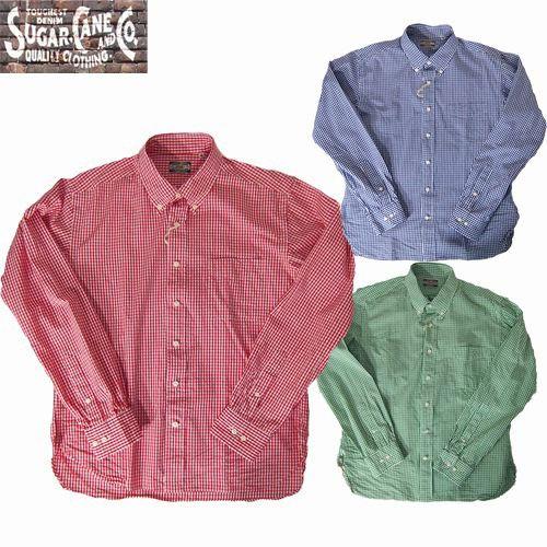 SUGAR CANE　Light/シュガーケーンライト ギンガムチェック　L/S ボタンダウンシャツ　 Mサイズ　　3カラー　 | SUGAR CANE