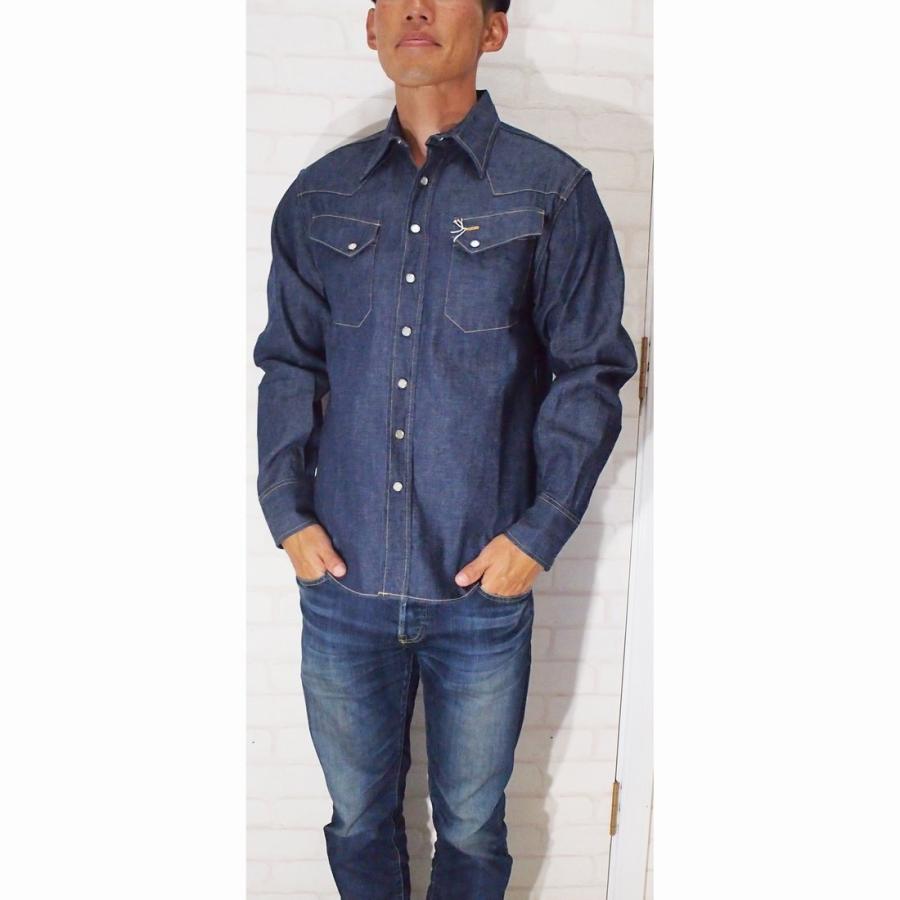 SUGAR CANE/シュガーケーン 　ブルーデニム　L/Sウェスタンシャツ　ネイビー  　 Mサイズ　 | SUGAR CANE | 05