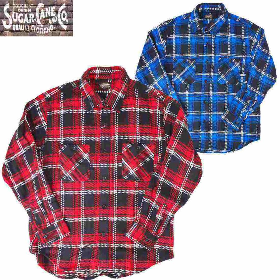 SUGAR CANE/シュガーケーン 　ヘビーツイル　チェック　L/S　 ワークシャツ　 Mサイズ　2カラー　メンズ　送料無料 | SUGAR CANE