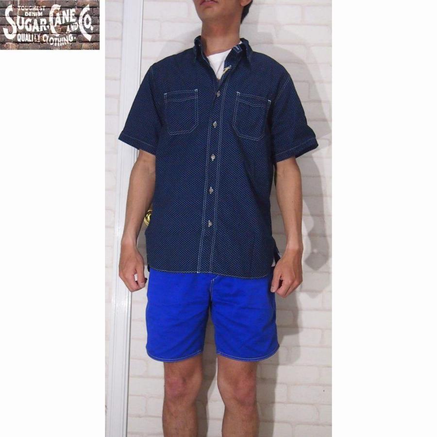 SUGAR CANE/シュガーケーン　FICTION ROMANCE 4.5ozポルカドット S/Sワークシャツ  　 Mサイズ　送料無料 | SUGAR CANE | 05