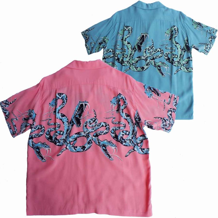 STAR OF HOLLYWOOD/スターオブハリウッド HIGH DENSITY RAYON OPEN SHIRT「RATTLE SNAKE」 カラー　　Mサイズ　 送料無料 | SUN SURF | 01