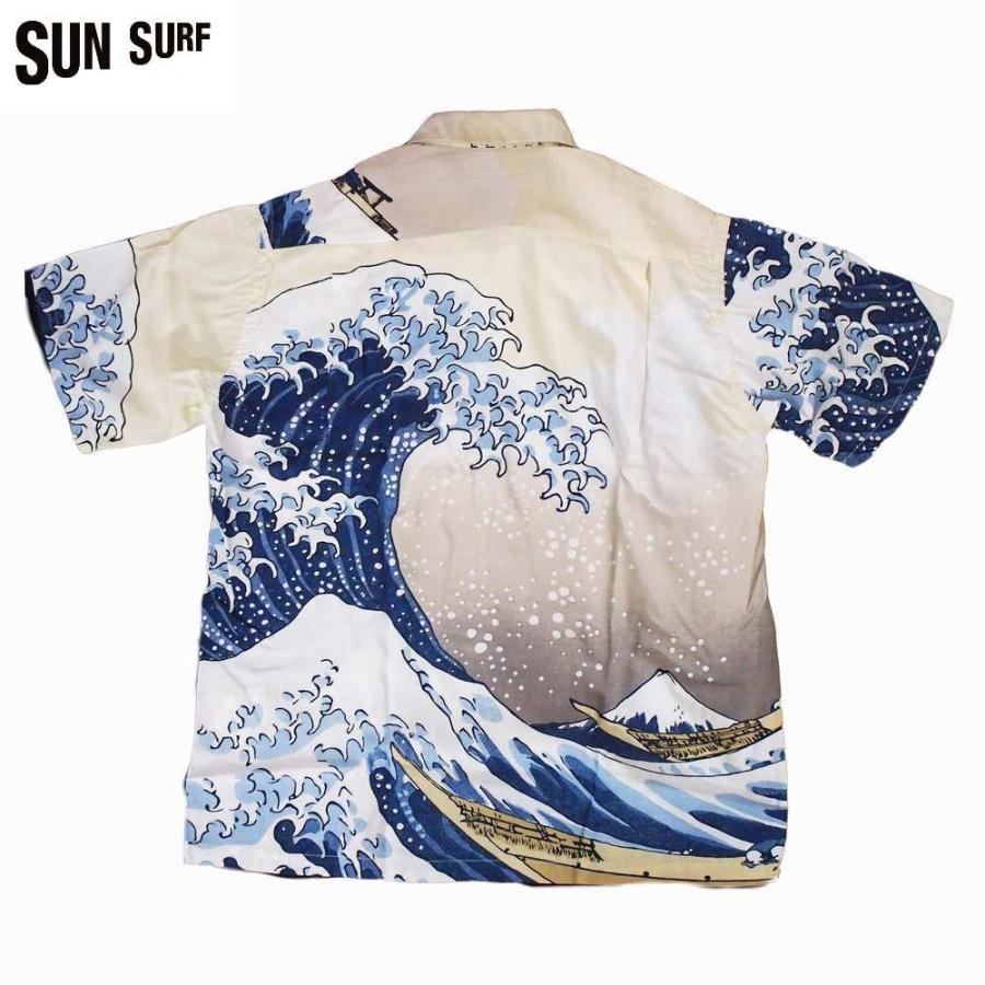 SUN SURF/サンサーフ 　ハワイアンシャツ「神奈川沖波裏」オフホワイト　スペシャルエディション　Mサイズ　 送料無料 | SUN SURF | 01