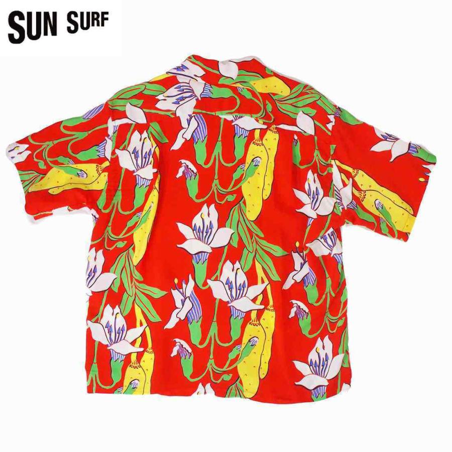 SUN SURF/サンサーフ 　ハワイアンシャツ「CANOE TREE」レッド　Mサイズ　 送料無料 | SUN SURF | 01