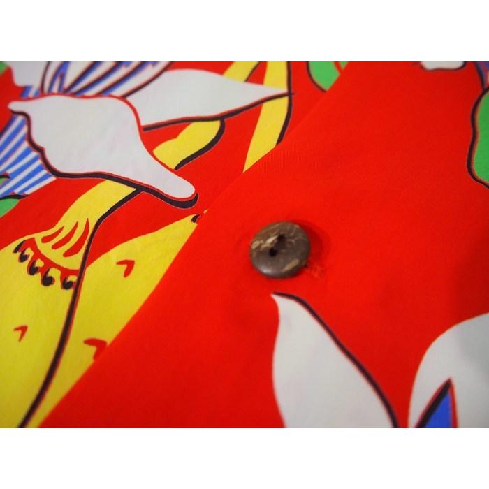 SUN SURF/サンサーフ 　ハワイアンシャツ「CANOE TREE」レッド　Mサイズ　 送料無料 | SUN SURF | 03