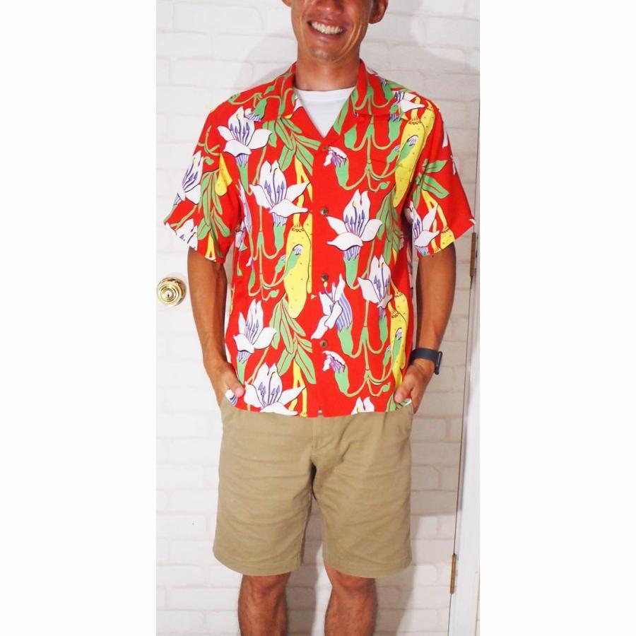 SUN SURF/サンサーフ 　ハワイアンシャツ「CANOE TREE」レッド　Mサイズ　 送料無料 | SUN SURF | 04