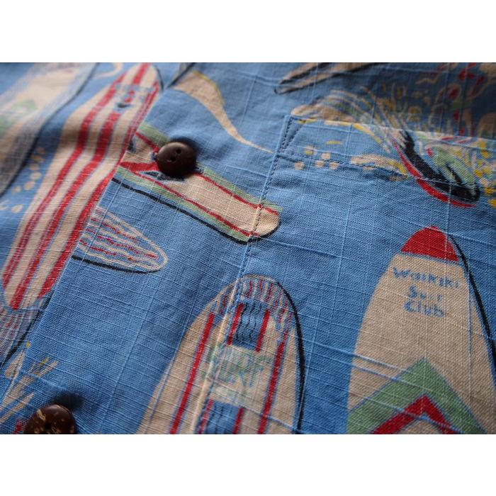 SUN SURF SURF/サンサーフ COTTON × LINEN OPEN SHIRT「SURFBOARDS」2