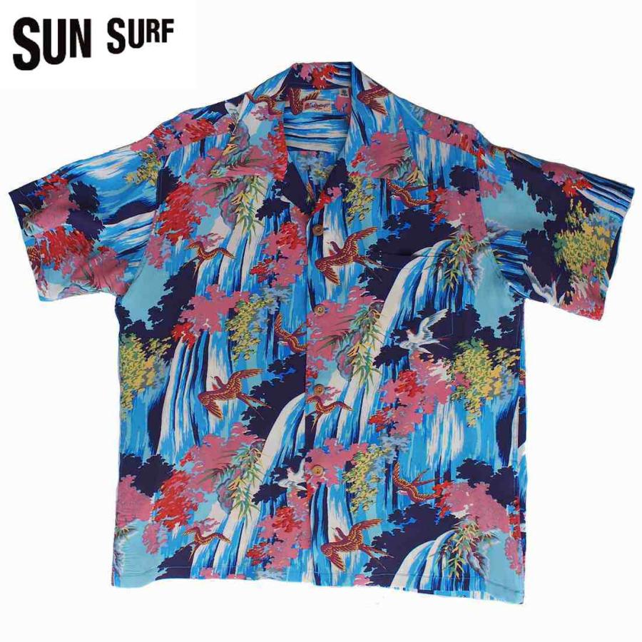 SUN SURF/サンサーフ 　レーヨンハワイアンシャツ「SWALLOW WILDLY FLUTTERING」ネイビー　　　Mサイズ　 送料無料 | SUN SURF