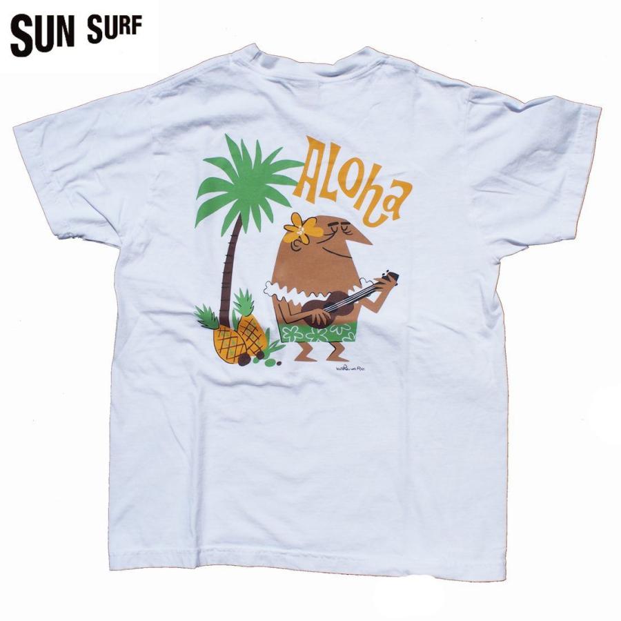 SUN SURF/サンサーフ 　S/S TSHIRT 「ALOHA」BY柳原良平with MOOKIE　ホワイト　Mサイズ　 | SUN SURF