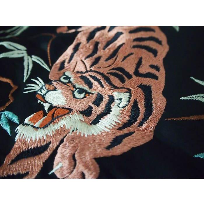 A7人気シール帳 テーラー東洋 　スカジャン　“KOSHO & CO.” Special Edition “BAMBOO & TIGER” × “TIGER PRINT” ブラック　リバーシブル　　 大（L）サイズ 【OCQ1209373422】(43450円)