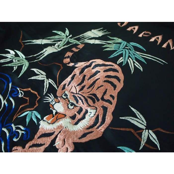 A7人気シール帳 テーラー東洋 　スカジャン　“KOSHO & CO.” Special Edition “BAMBOO & TIGER” × “TIGER PRINT” ブラック　リバーシブル　　 大（L）サイズ 【OCQ1209373422】(43450円)