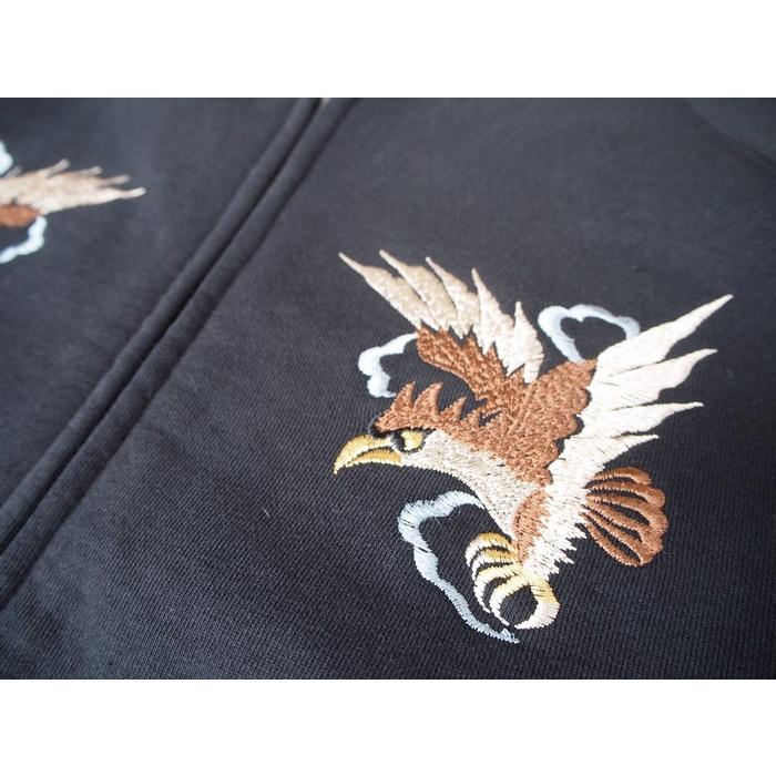 スカジャージ　テーラー東洋 スカZIP刺繍スウェット 「DRAGON＆TIGER」ブラック　Mサイズ | TAILOR TOYO | 02