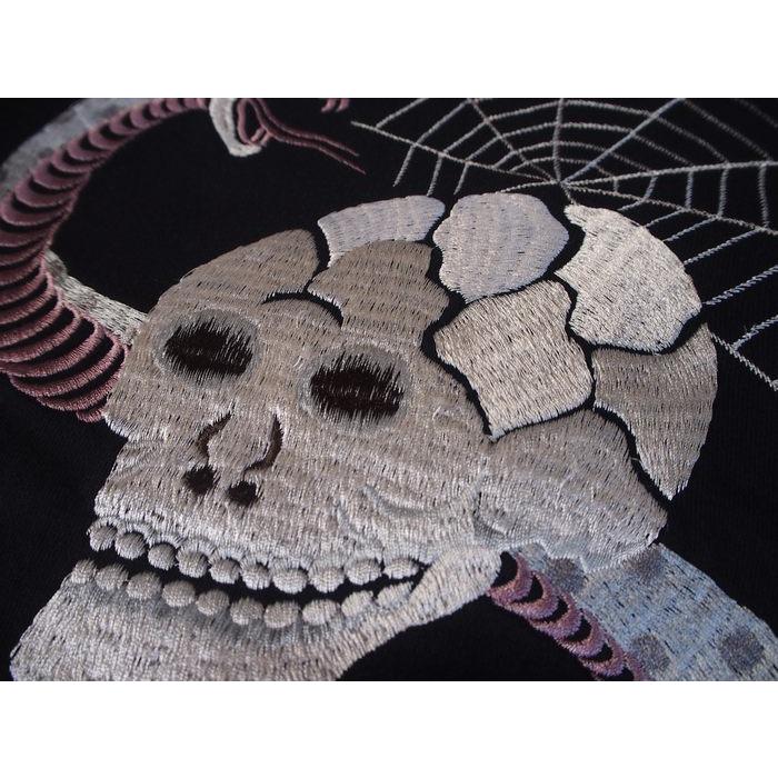 スカジャージ　テーラー東洋 　SUKA CREW SWEAT EMBROIDERED “SKULL & SNAKE”　ブラック　Mサイズ | TAILOR TOYO | 02