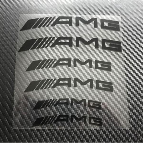 ベンツ AMG ブレーキキャリパー ステッカー 6枚セット シール 耐熱デカール 平行タイプ/湾曲タイプ ブラック/シルバー｜orca7010-store｜10
