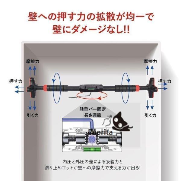 ドアジム 懸垂 ぶら下がり バー 壁 マシーン チンニング トレーニング器具 懸垂棒 ぶら下がり健康器 筋トレ pull-up-bar 【hawks202210】｜orca7010-store｜06