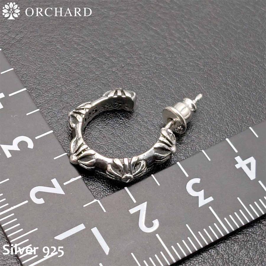 シルバー925 ピアス 両耳 メンズ レディース 925 Silver フープ クロス