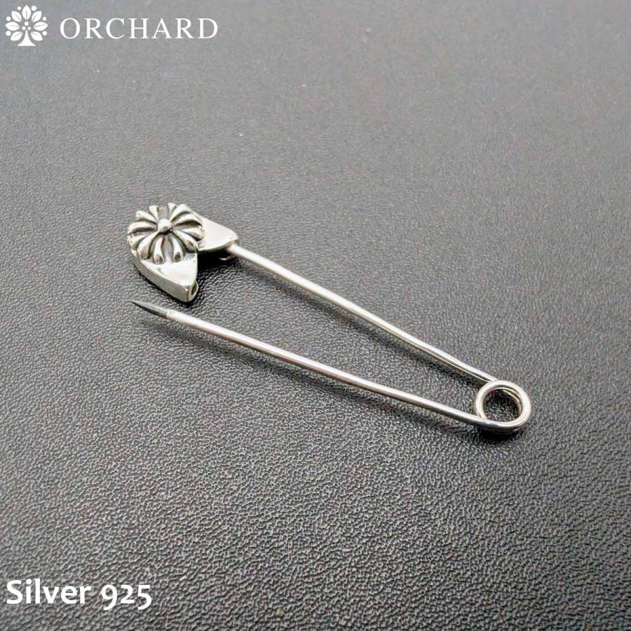 シルバー925 クロスデザイン 安全ピン ピアス 大サイズ メンズ