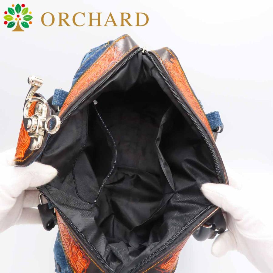 USEDデニムリメイク ボストンバッグ ショルダーバッグ2way 楽天